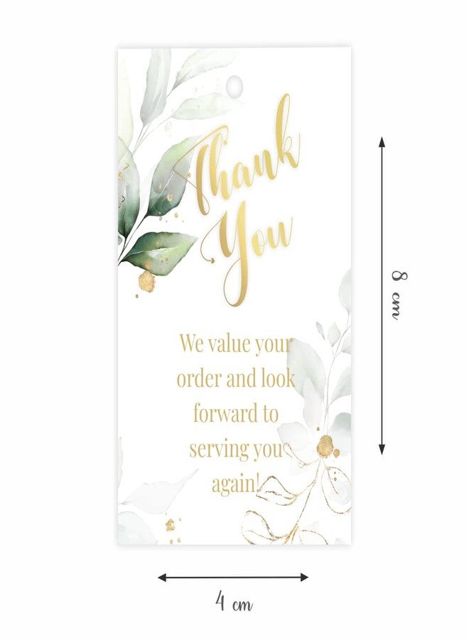 Chic a Choc Thank You For ordering with us (Tag on Social Media tags) Gift Tags. Beautiful floral watercolour theme. Pack of 50. With Jute String. For Order Supplies, Gift Box, Cake Box and Mithai Box. - Image 3